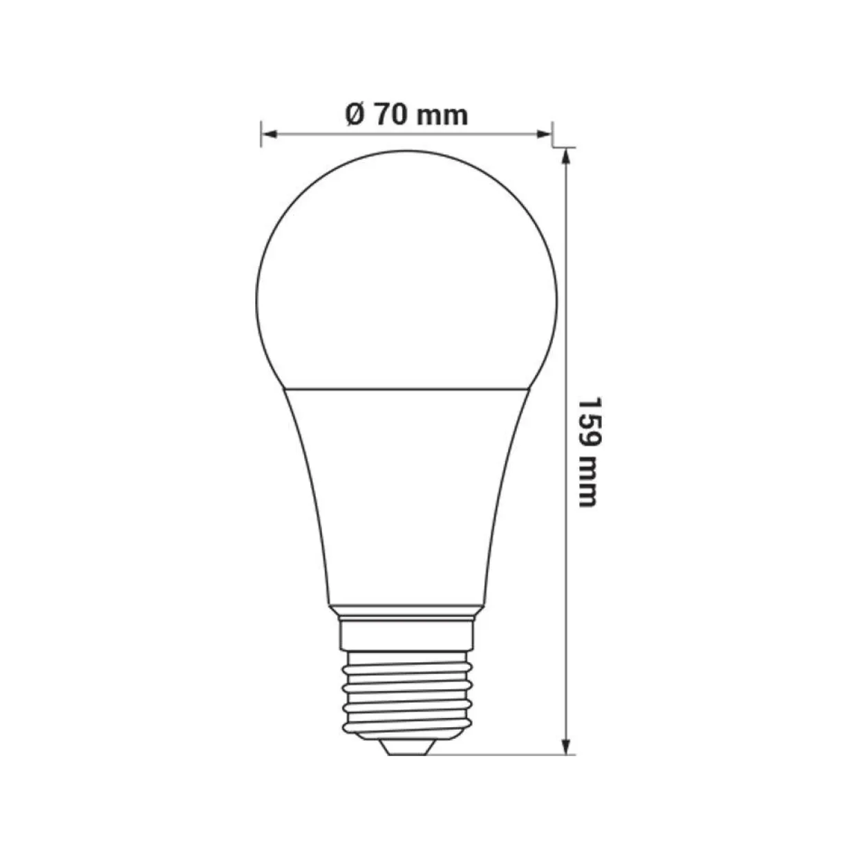 Żarówka LED E27 19W barwa ciepła ORO-ATOS-E27-A70-19W-WW