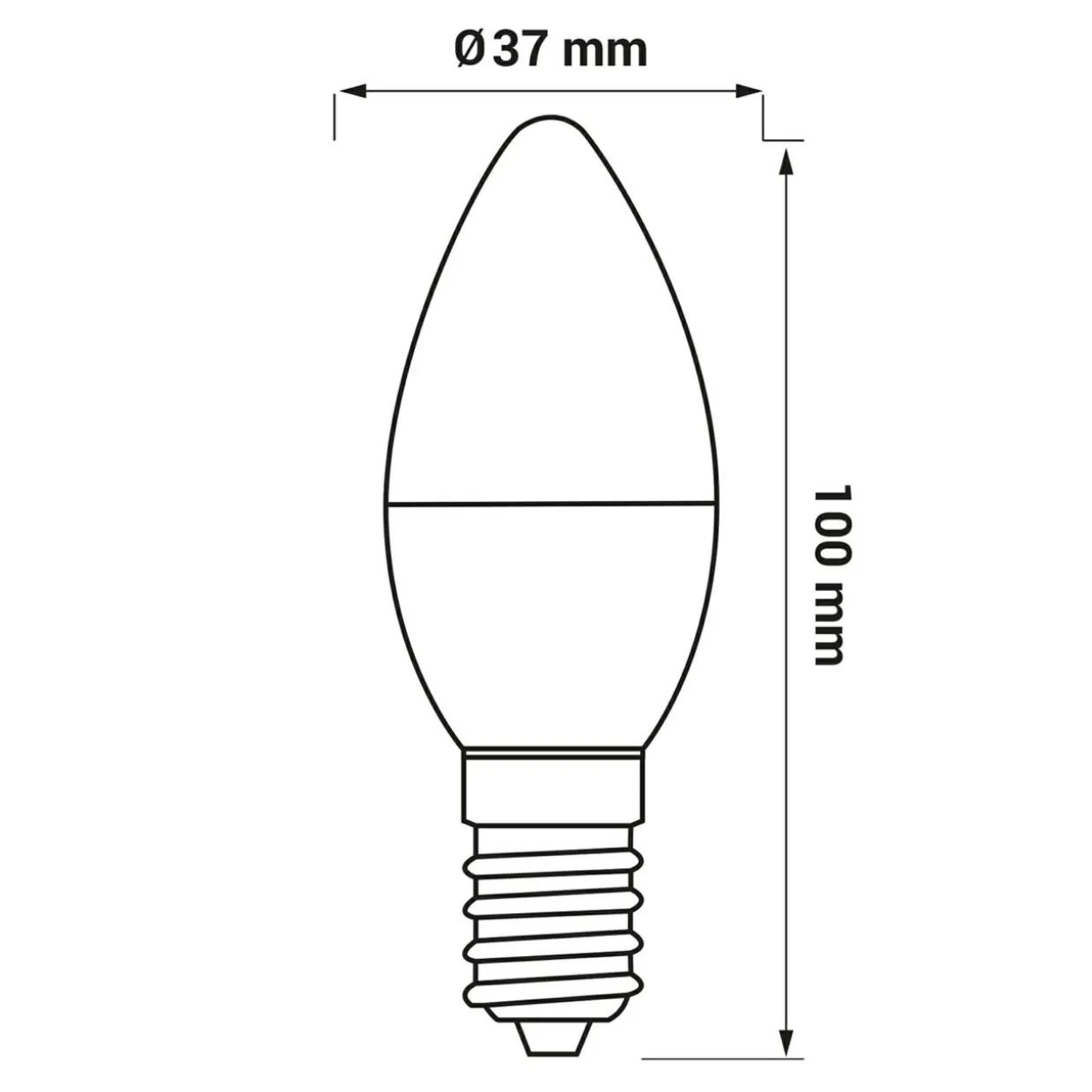Żarówka LED E14 5W barwa ciepła ORO-E14-C37-TOTO-5W