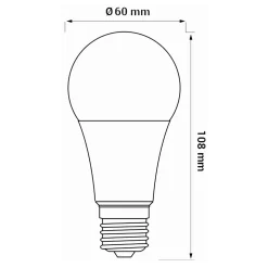 Żarówka LED E27 8,5W barwa ciepła ORO-ATOS-E27-A60-8,5W-WW