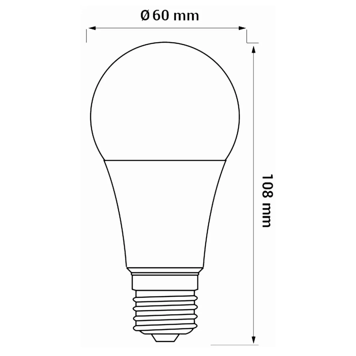 Żarówka LED E27 8,5W barwa ciepła ORO-ATOS-E27-A60-8,5W-WW