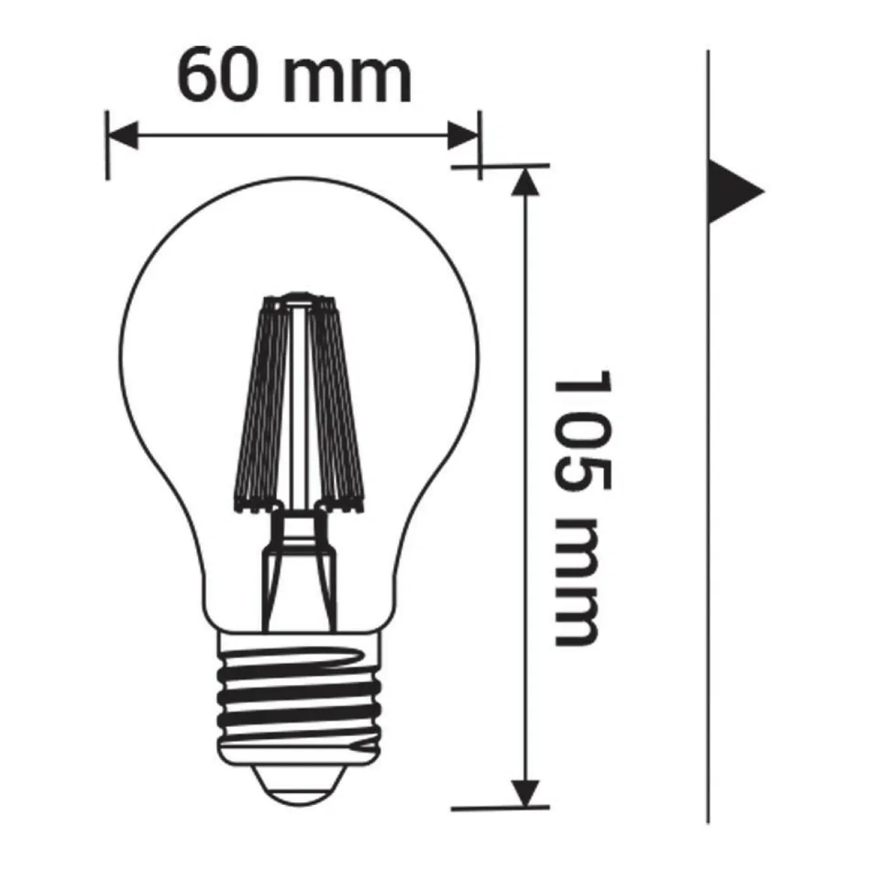 Żarówka LED E27 8,2W barwa ciepła ORO-E27-FL-CLARO-8,2W-WW