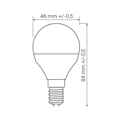 Żarówka LED E14 8W barwa ciepła ORO-E14-G45-TOTO-8W-WW