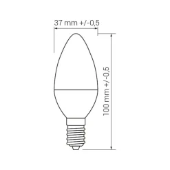 Żarówka LED E14 8W barwa neutralna ORO-E14-C37-TOTO-8W-DW