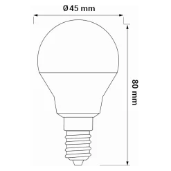 Żarówka LED E14 5W barwa neutralna ORO-E14-G45-TOTO-5W-DW