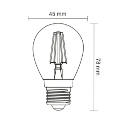 Żarówka LED E27 4W barwa neutralna ORO-E27-G45-FL-CLARO-4W