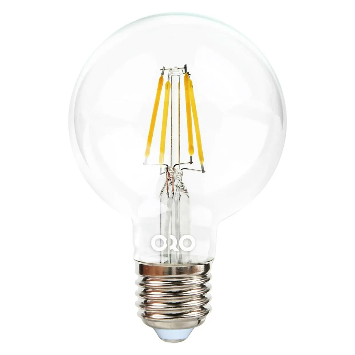Żarówka LED E27 6W barwa neutralna ORO-E27-G80-FL-CLARO-6W-DIMM-DW