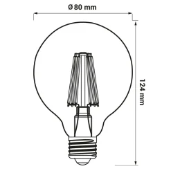 Żarówka LED E27 6W barwa neutralna ORO-E27-G80-FL-CLARO-6W-DIMM-DW
