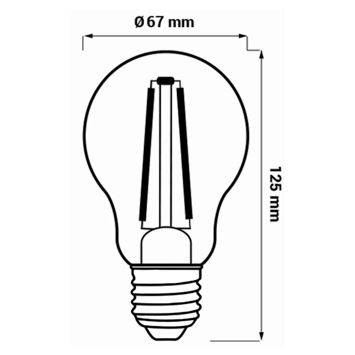 Żarówka LED E27 16W ORO-E27-A67-FL-CLARO-16W-WW barwa ciepła