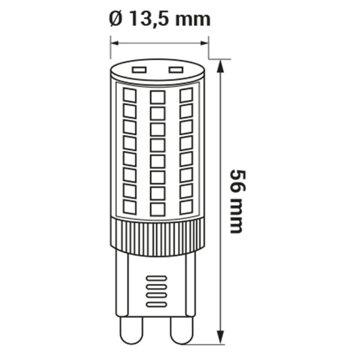 Żarówka LED G9 4,8W barwa ciepła ORO-G9-PETIT-4,8W-WW
