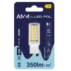 Żarówka LED G9 3W barwa zimna AMM-G9-3W-CW