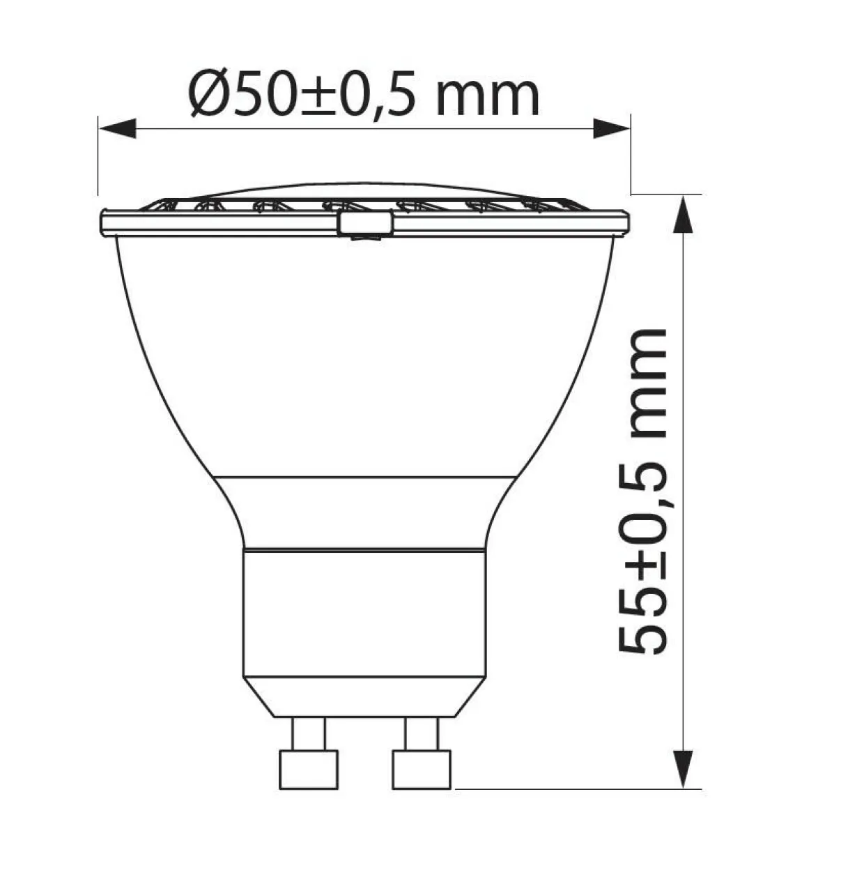 Żarówka LED GU10 8W barwa zimna ORO-GU10-HERA-8W-II-BZ