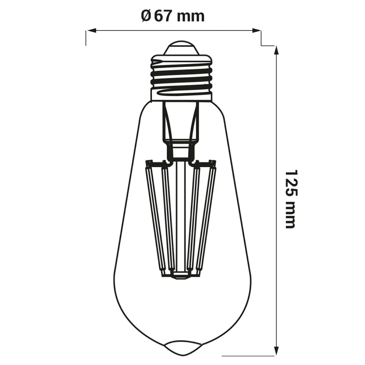 Żarówka ozdobna retro LED E27 8W barwa ciepła ORO-E27-ST64-FL-CLARO-8W-WW