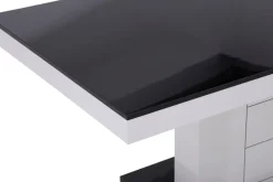 Ława LIMENA MINI połysk czarna / biała