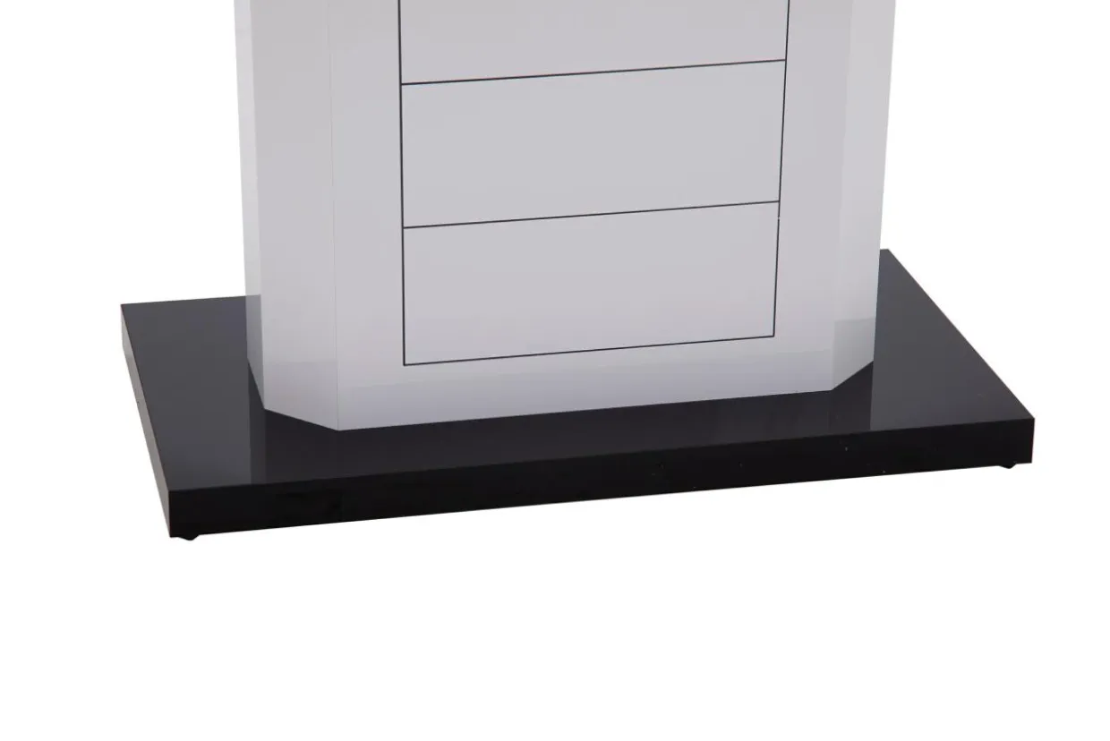 Ława LIMENA MINI połysk czarna / biała