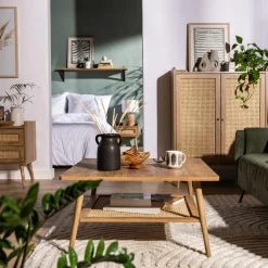 Ława z półką boho FUZIONE