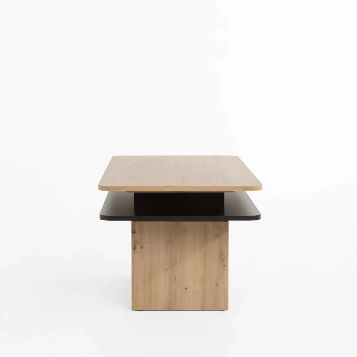Ławostół TARIUS dąb artisan/czarny blat