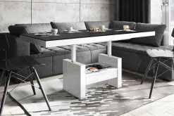 Ławostół z szufladą AVERSA LUX MAT czarny / biały