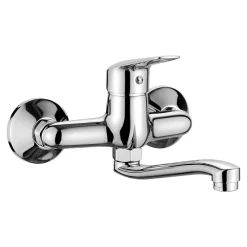 Bateria umywalkowa ścienna chrom BORO