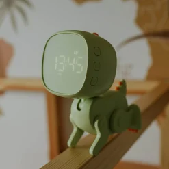 Budzik z wyświetlaczem LED MARY'S zielony ROBO DINO