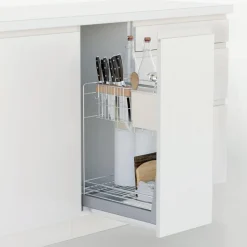 Cargo podblatowe do szafki 30 cm, front wysuwny, chrom