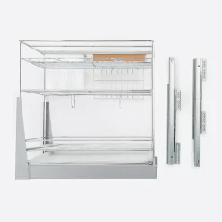 Cargo podblatowe do szafki 40 cm, front wysuwny, chrom
