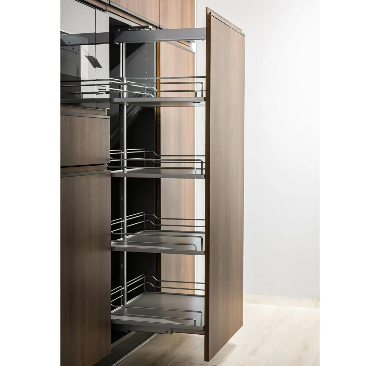 Cargo wysokie do szafki 30 cm, front wysuwny, chrom