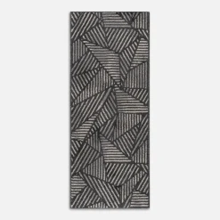Chodnik geometryczny antracytowy NORWAY 67x160 cm