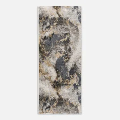 Chodnik szaro-niebieski MARMUR NORWAY 80x200 cm