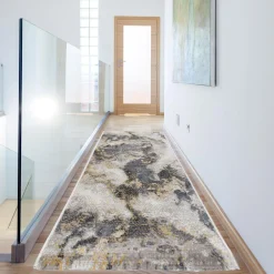 Chodnik szaro-niebieski MARMUR NORWAY 80x200 cm