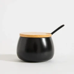 Cukiernica porcelanowa czarna BONA 9 cm