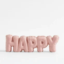 Dekoracja napis HAPPY różowy