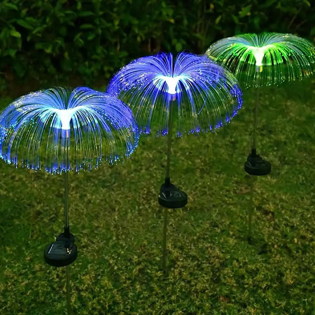 Dekoracja zewnętrzna solarna LED RGB IP44 77 cm