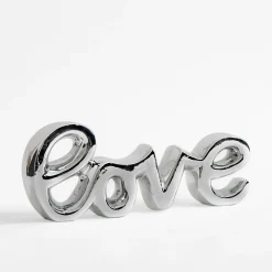 Dekoracyjny napis srebrny LOVE 29x11,4 cm