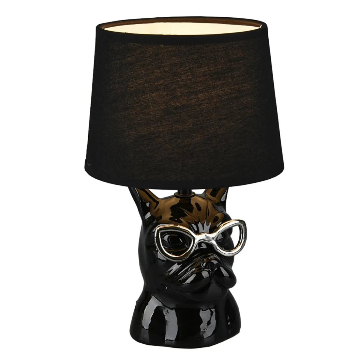 Designerska lampa stołowa ceramiczna czarna DOSY