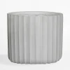 Donica ryflowana 42x42x37,5 cm biała