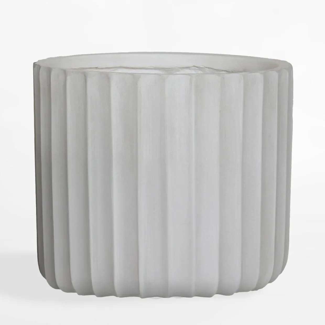 Donica ryflowana 42x42x37,5 cm biała