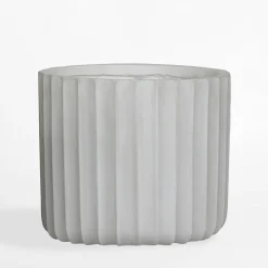 Donica ryflowana 36x36x32 cm biała