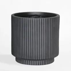 Donica ryflowana 45x45x45 cm czarna