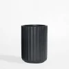 Donica ryflowana 24x24x33 cm czarna
