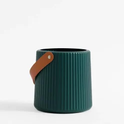 Doniczka z uchwytem zielona 15 cm