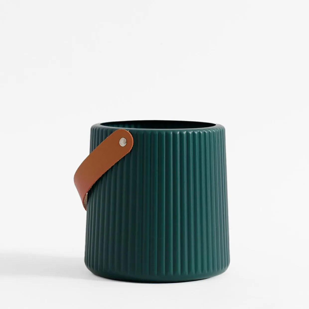 Doniczka z uchwytem zielona 15 cm