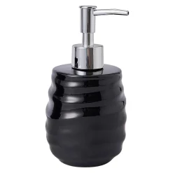 Dozownik do mydła ceramiczny czarny 17 cm