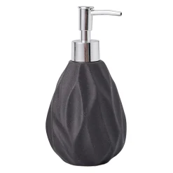 Dozownik do mydła w płynie ceramiczny czarny 15,2 cm