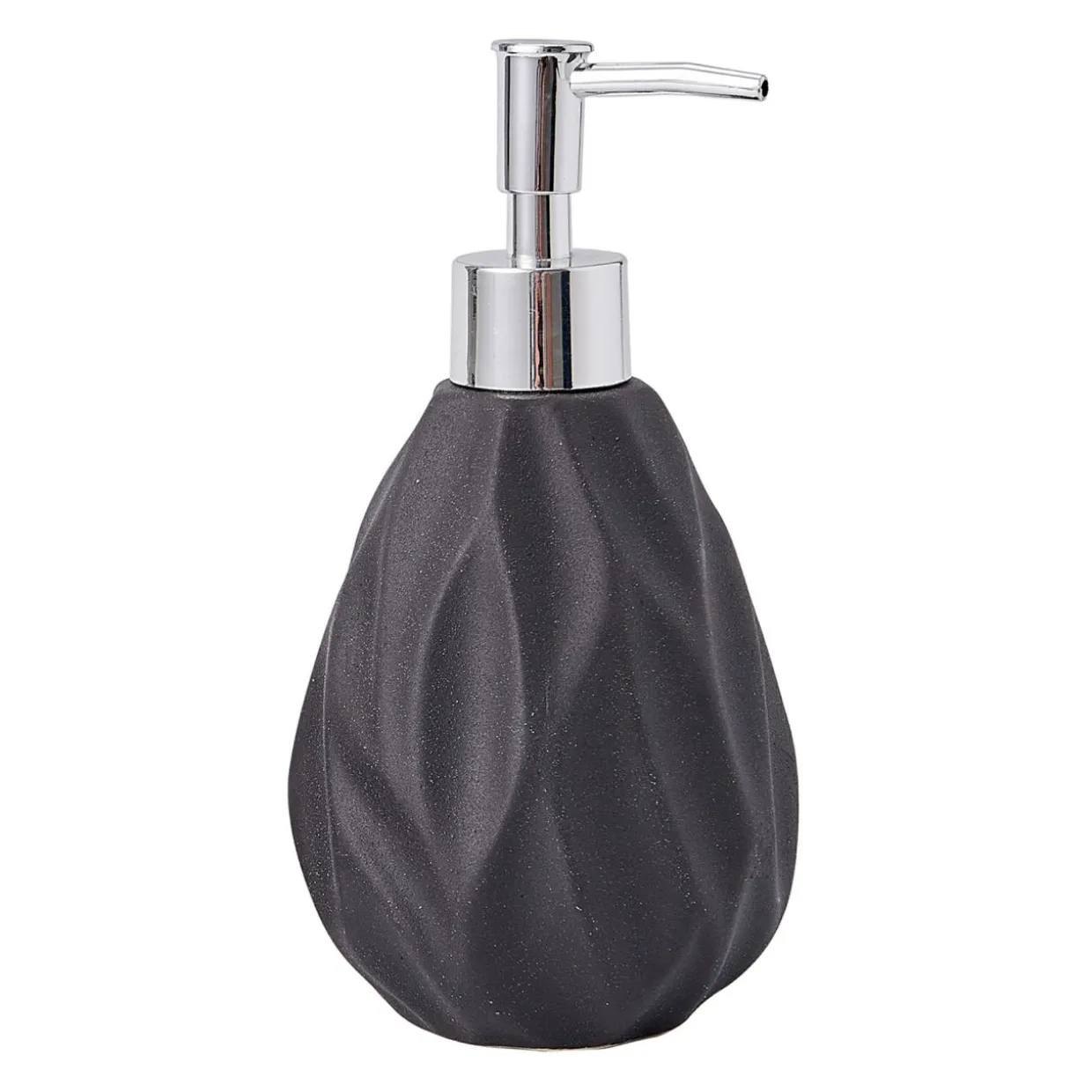 Dozownik do mydła w płynie ceramiczny czarny 15,2 cm