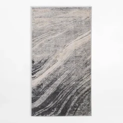 Dywan abstrakcyjny KERY, szary, 80x150 cm