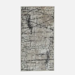 Dywan abstrakcyjny kremowo-szary HARMONY 80x150 cm