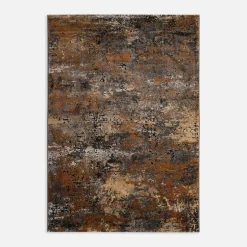 Dywan abstrakcyjny szaro-rdzawy NOVANTA 200x290 cm