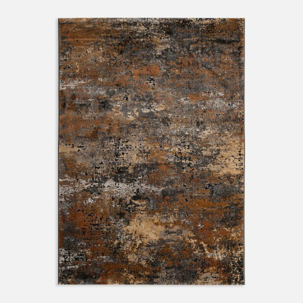 Dywan abstrakcyjny szaro-rdzawy NOVANTA 120x170 cm