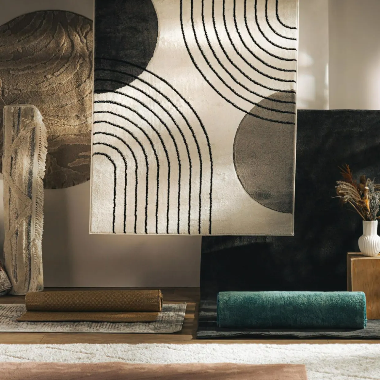 Dywan art déco kremowy MILLEY 200x290 cm