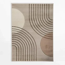 Dywan art déco łuki beżowy MILLEY 160x230 cm